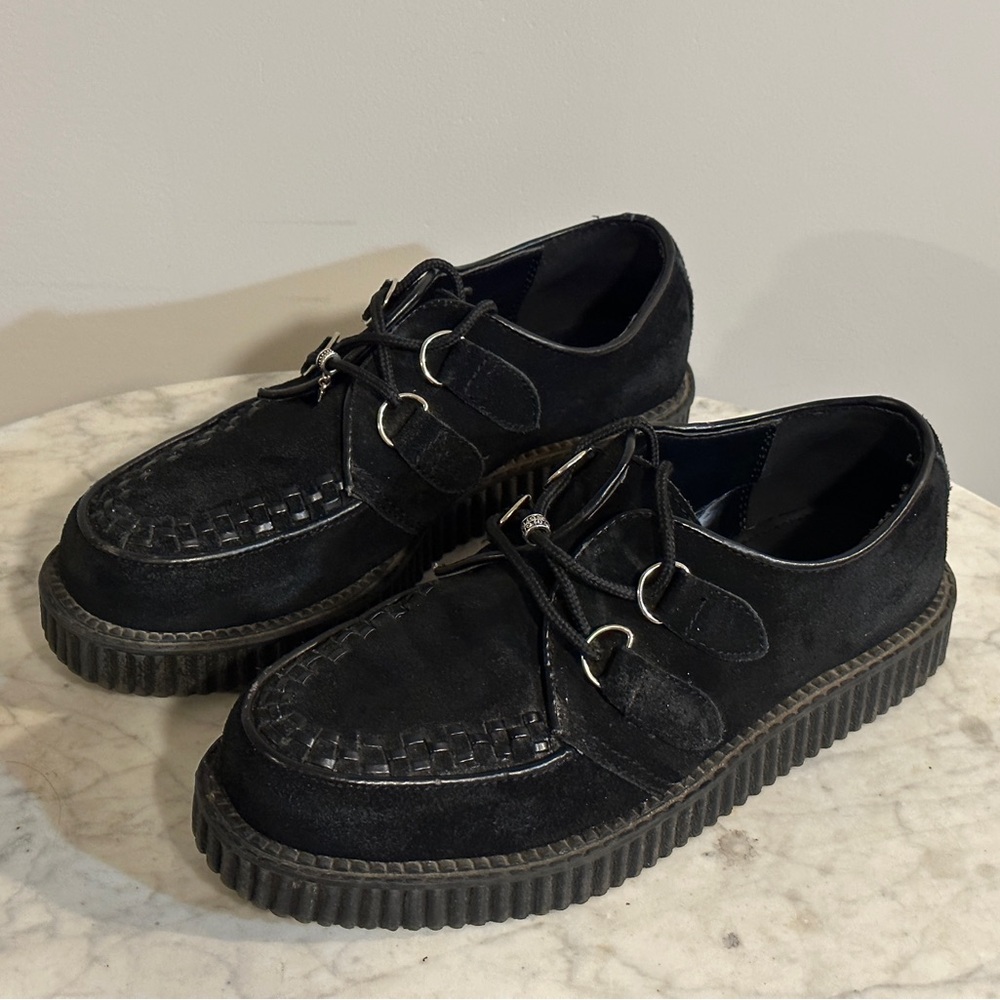 Demonia Creepers 602S Low Sole Black SIZE 9 Women 1” Platforms